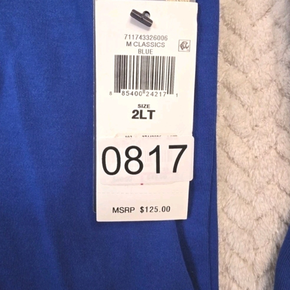 Polo Ralph Lauren Track Jacket Royal Blue White Stripe Full Zip Size 2XT NWT - Picture 4 of 8